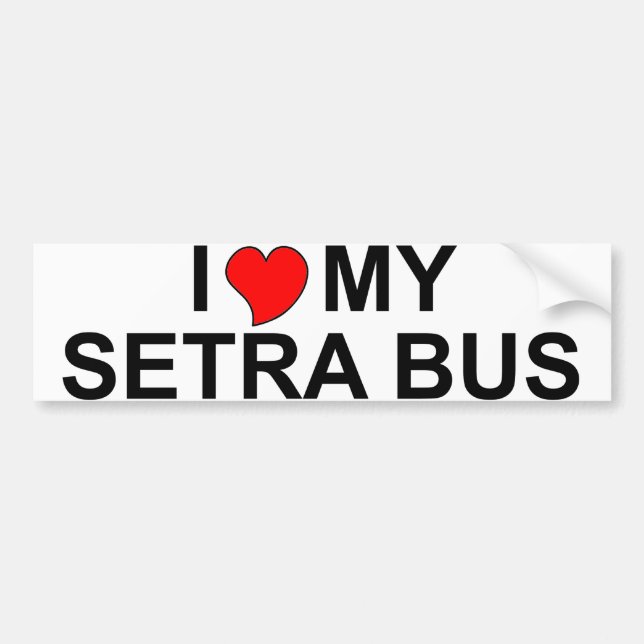 Autocollant De Voiture J'aime mon autobus de Setra (Devant)