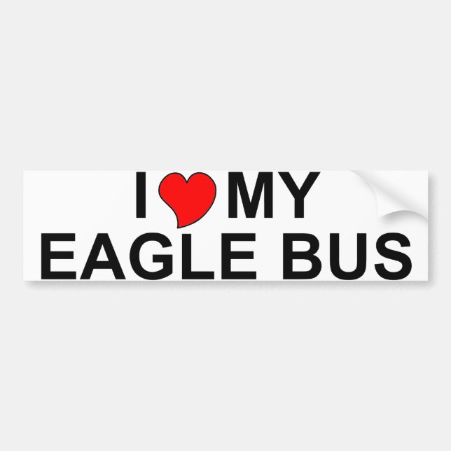 Autocollant De Voiture J'aime mon autobus d'Eagle (Devant)