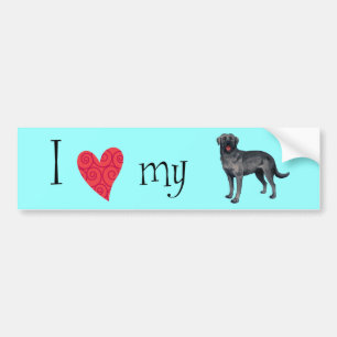 Autocollant De Voiture J'aime mon Black Lab
