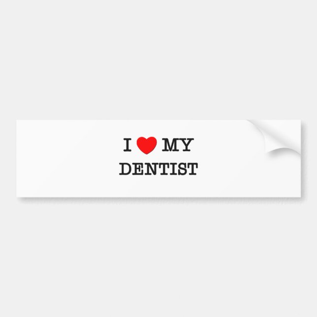 Autocollant De Voiture J'aime mon DENTISTE (Devant)