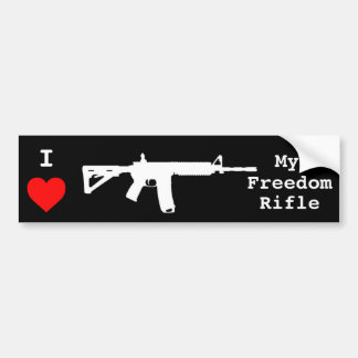 Autocollant De Voiture J'aime mon fusil de liberté