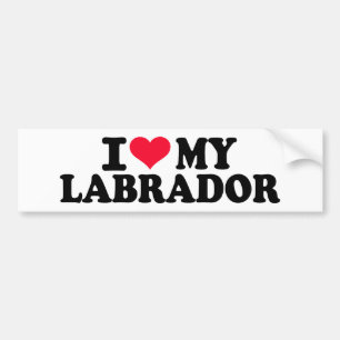 Autocollant De Voiture J'aime mon Labrador