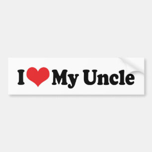 Autocollant De Voiture J'Aime Mon Oncle Bumper Sticker