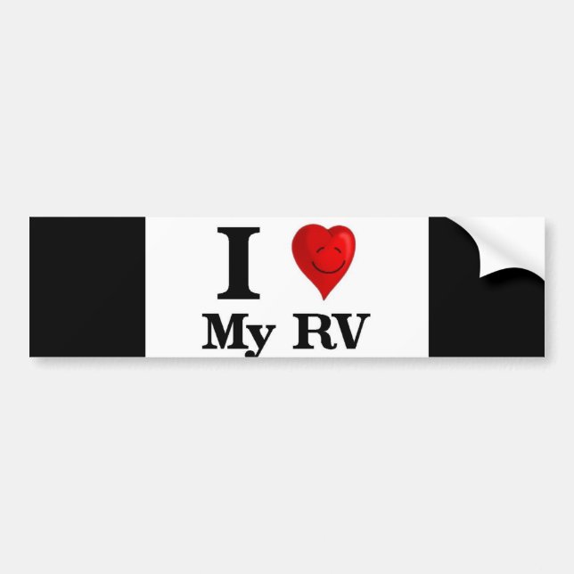 Autocollant De Voiture J'aime mon rv (Devant)