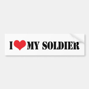 Autocollant De Voiture J'Aime Mon Sticker Bumper Soldat