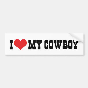 Autocollant De Voiture J'Aime Mon Sticker Cowboy Bumper