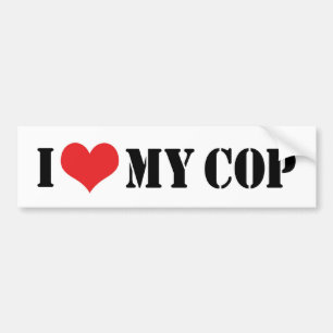 Autocollant De Voiture J'Aime Mon Sticker De Bumper De Cop