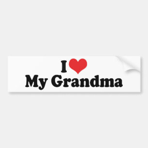Autocollant De Voiture J'Aime Mon Sticker De Bumper De Grand-Mère