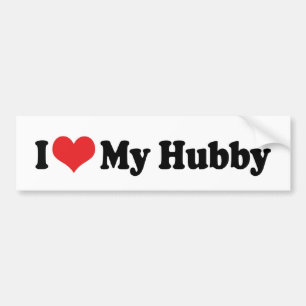 Autocollant De Voiture J'Aime Mon Sticker Hubby Bumper
