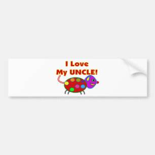Autocollant De Voiture "J'aime mon T-shirts/cadeaux d'ONCLE" enfants