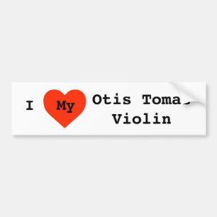 Autocollant De Voiture J'aime mon violon personnalisable de violon de