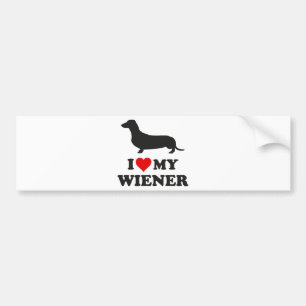 Autocollant De Voiture J'Aime Mon Wiener