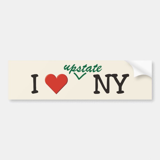 Autocollant De Voiture J'aime NY HORS DE LA VILLE (Devant)