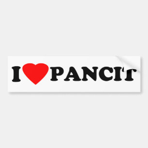 Autocollant De Voiture J'aime Pancit