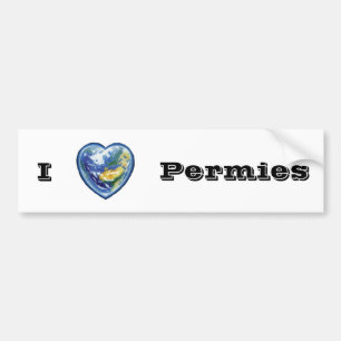 Autocollant De Voiture J'aime Permies Bumpersticker