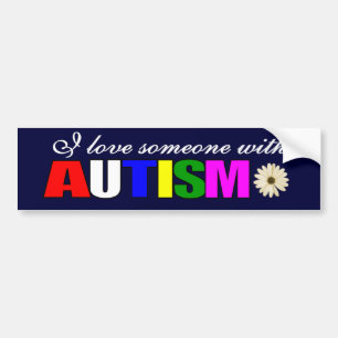 Autocollant De Voiture J'aime quelqu'un qui a de l'autisme