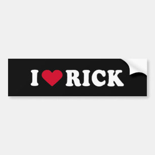 AUTOCOLLANT DE VOITURE J'AIME RICK