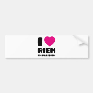 Autocollant De Voiture J'aime "Rien" que je suis Parisien :)