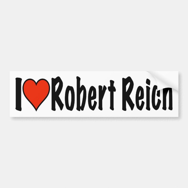 Autocollant De Voiture J'aime Robert Reich (Devant)
