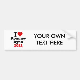 Autocollant De Voiture J'AIME ROMNEY RYAN 2012.png
