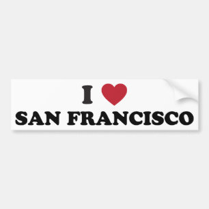 Autocollant De Voiture J'aime San Francisco