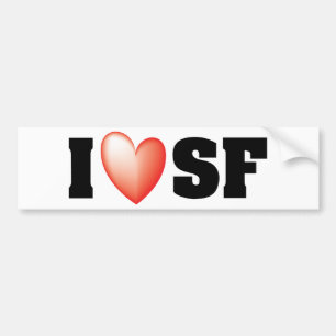 Autocollant De Voiture J'aime San Francisco