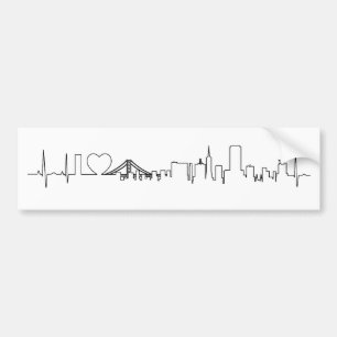 Autocollant De Voiture J'aime San Francisco dans un style extraordinaire