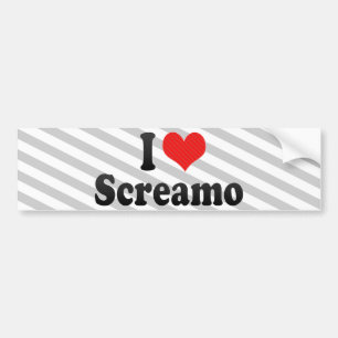 Autocollant De Voiture J'aime Screamo