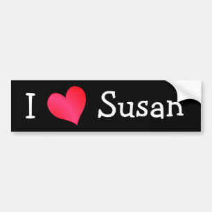 Autocollant De Voiture J'aime Susan