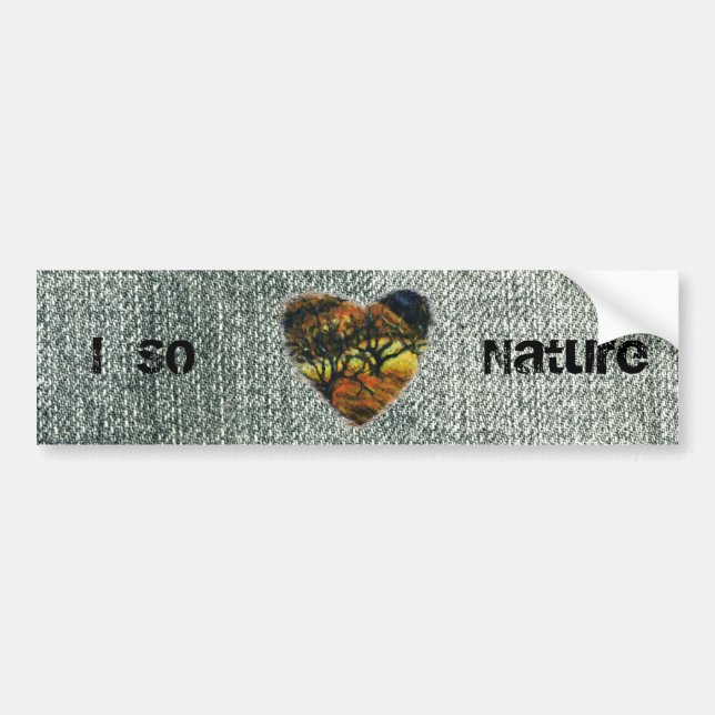 Autocollant De Voiture J'aime tellement la nature (Devant)