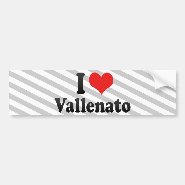 Autocollant De Voiture J'aime Vallenato (Devant)