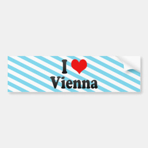 Autocollant De Voiture J'aime Vienne, Autriche