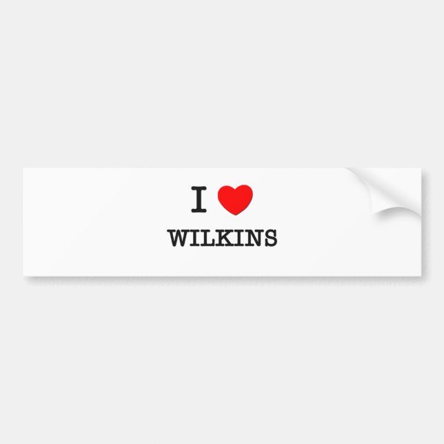 Autocollant De Voiture J'aime Wilkins (Devant)