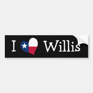 Autocollant De Voiture J'aime Willis