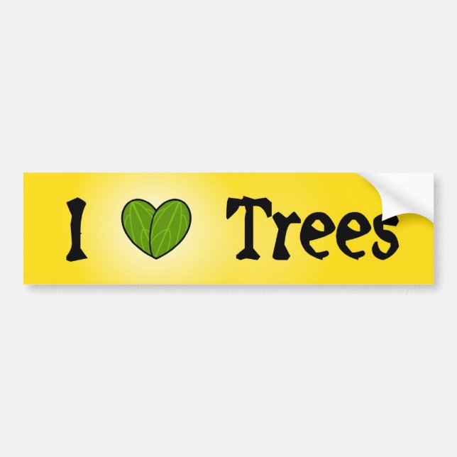 Autocollant De Voiture J'arbres d'amour (Devant)