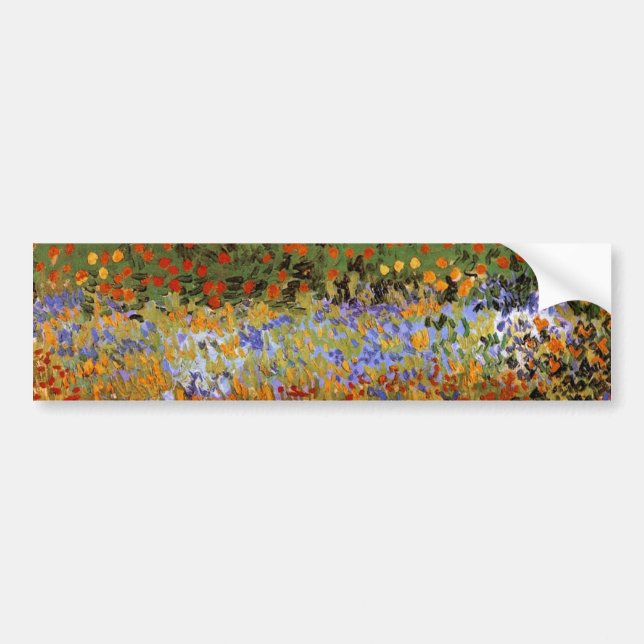 Autocollant De Voiture Jardin de fleurs (F430) Van Gogh Art (Devant)