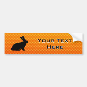 Autocollant De Voiture Jaune / Lapin Orange