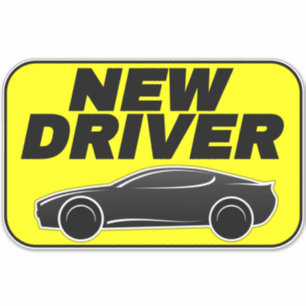 Autocollant de voiture jaune moderne (nouveau cond