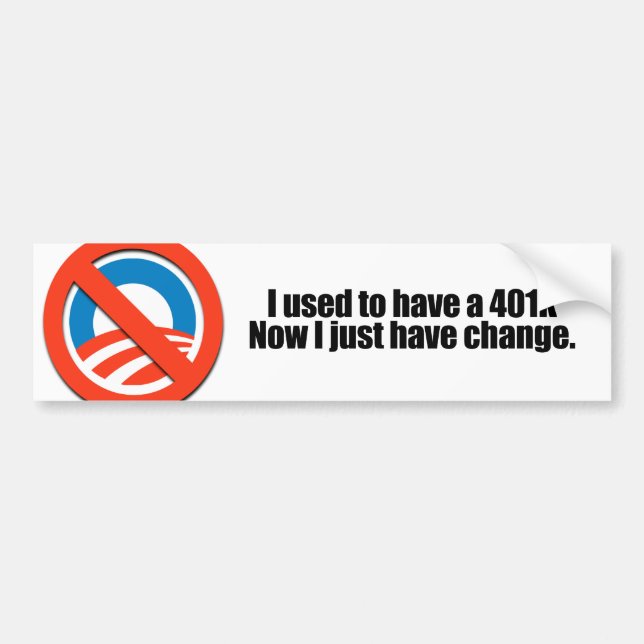 Autocollant De Voiture J'avais l'habitude d'avoir un 401K, maintenant (Devant)