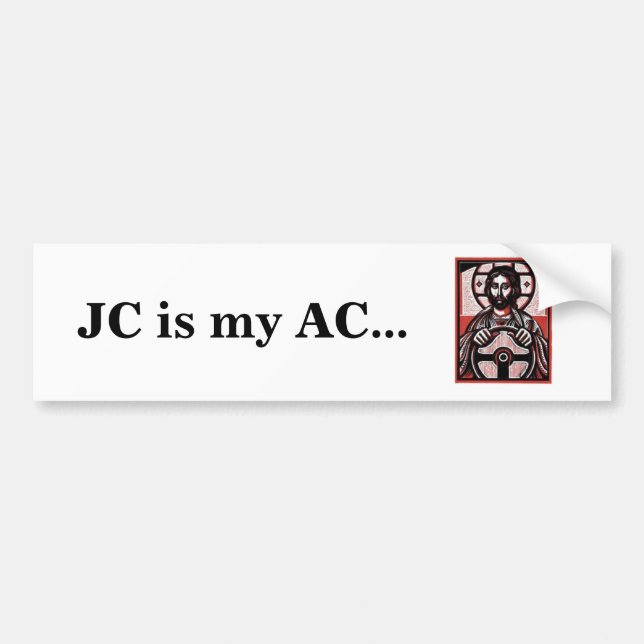 Autocollant De Voiture JC est mon C.A.… Bumpersticker (Devant)