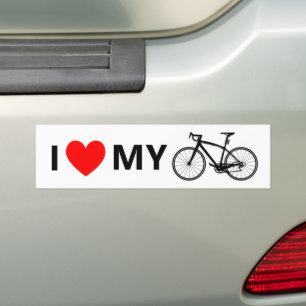 Autocollant De Voiture J'Coeur Mon Cool Vélo Fun Joli Vélo Amour