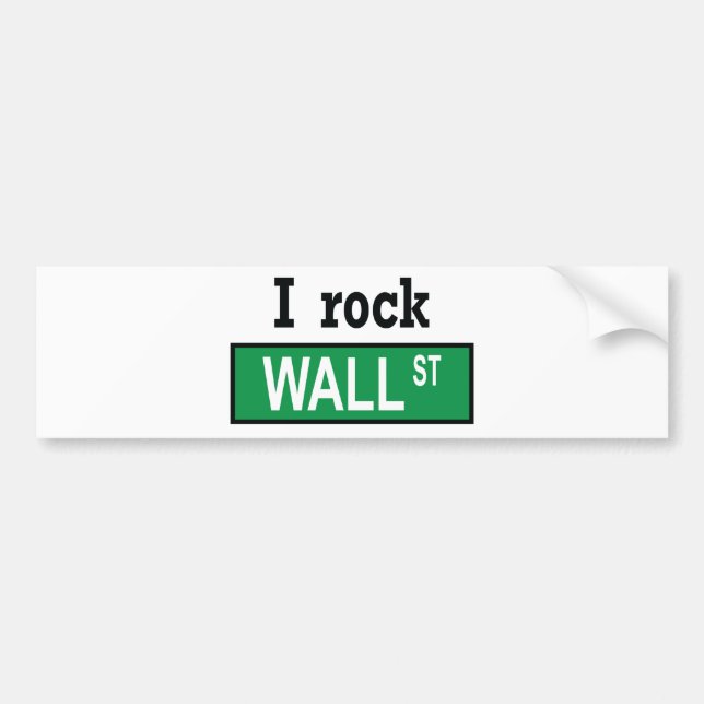 Autocollant De Voiture Je bascule Wall Street - adhésif pour pare-chocs (Devant)