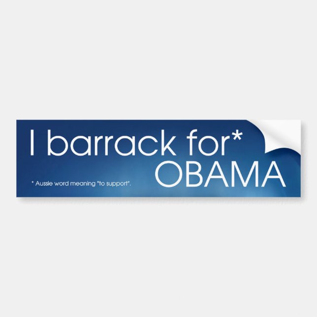 Autocollant De Voiture Je chahute pour Obama (Devant)