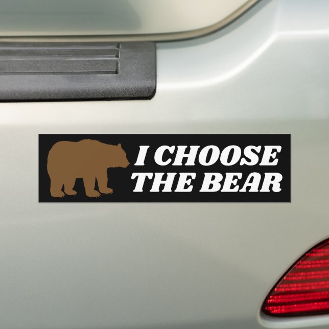 Autocollant De Voiture Je Choisis Le Féminisme Ours 4B Féministe (En voiture)
