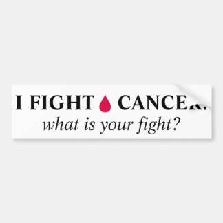 AUTOCOLLANT DE VOITURE JE COMBATS LE CANCER DE SANG !