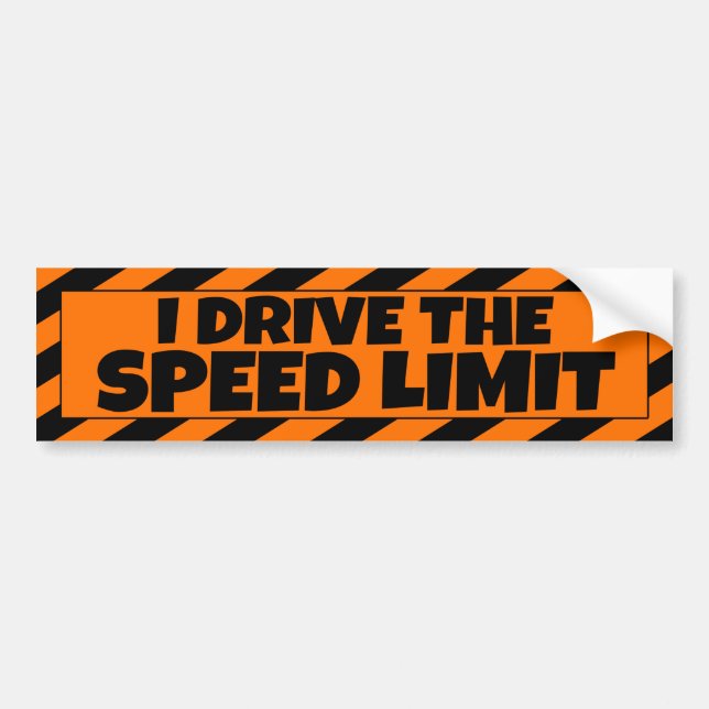 Autocollant De Voiture Je conduis le bumpersticker noir orange de (Devant)
