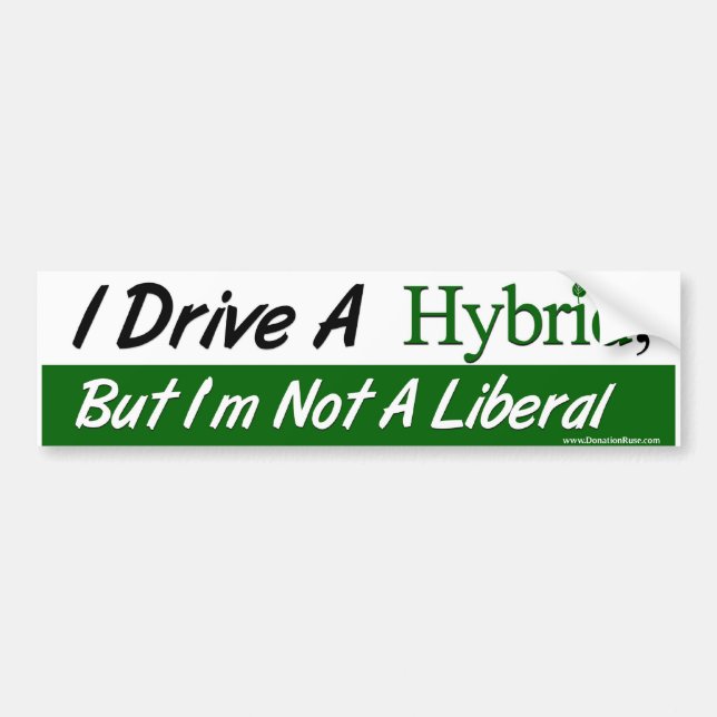 Autocollant De Voiture Je conduis un hybride, mais je ne suis pas un (Devant)
