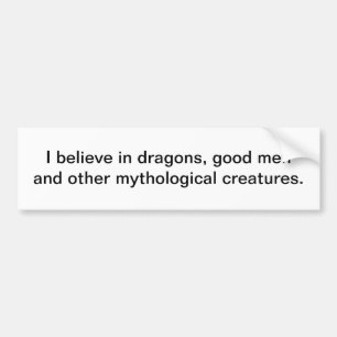 Autocollant De Voiture Je crois aux dragons - adhésif pour pare-chocs