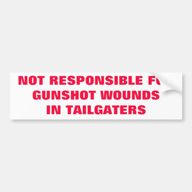 AUTOCOLLANT DE VOITURE JE DÉTESTE TAILGATERS (Devant)