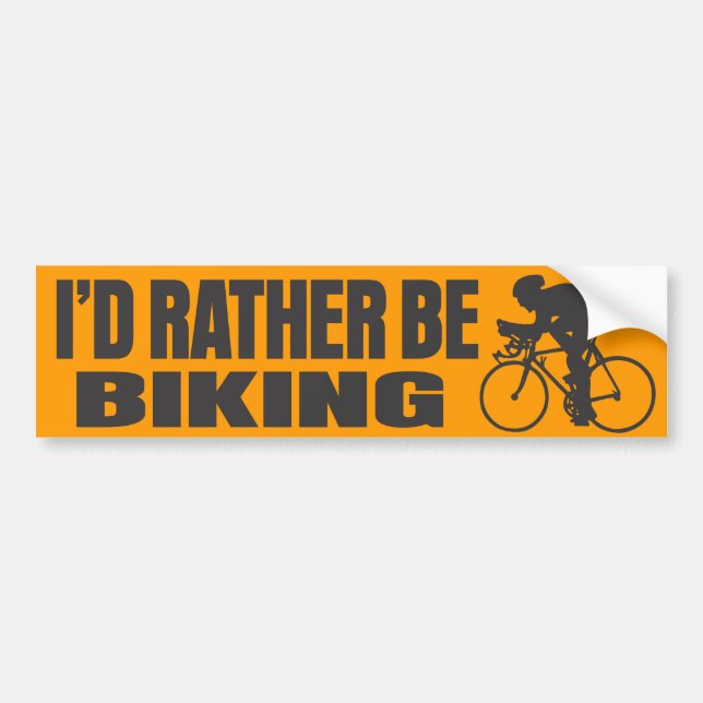 Autocollant De Voiture Je ferais du vélo plutôt (Devant)